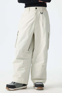Men’s Off White Baggy Cargo Snow Pants