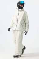 Men’s Off White Baggy Cargo Snow Pants