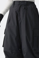 Women’s Black Baggy Cargo Snow Pants