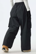 Women’s Black Baggy Cargo Snow Pants