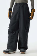 Men’s Black Baggy Cargo Snow Pants