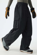 Men’s Black Baggy Cargo Snow Pants