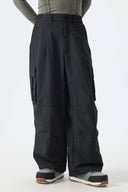 Men’s Black Baggy Cargo Snow Pants