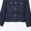 Giacca in Tweed Blu Navy Donna - Old Money®