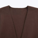 Giacca Kimono Donna con Cintura Marrone - Old Money®