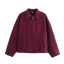 Giacca Effetto Lana Donna con Zip - Old Money®