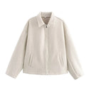 Giacca Effetto Lana Donna con Zip - Old Money®