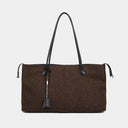 Borsa Donna Effetto Lana Marrone - Old Money®