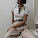 Maglietta Polo Donna - A Ribbed Preppy - Old Money®