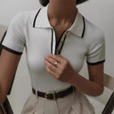 Maglietta Polo Donna - A Ribbed Preppy - Old Money®