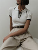 Maglietta Polo Donna - A Ribbed Preppy - Old Money®