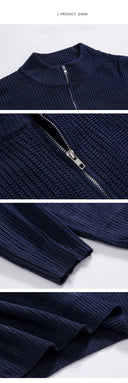 Maglione con Mezza Zip a Collo Alto - Old Money®